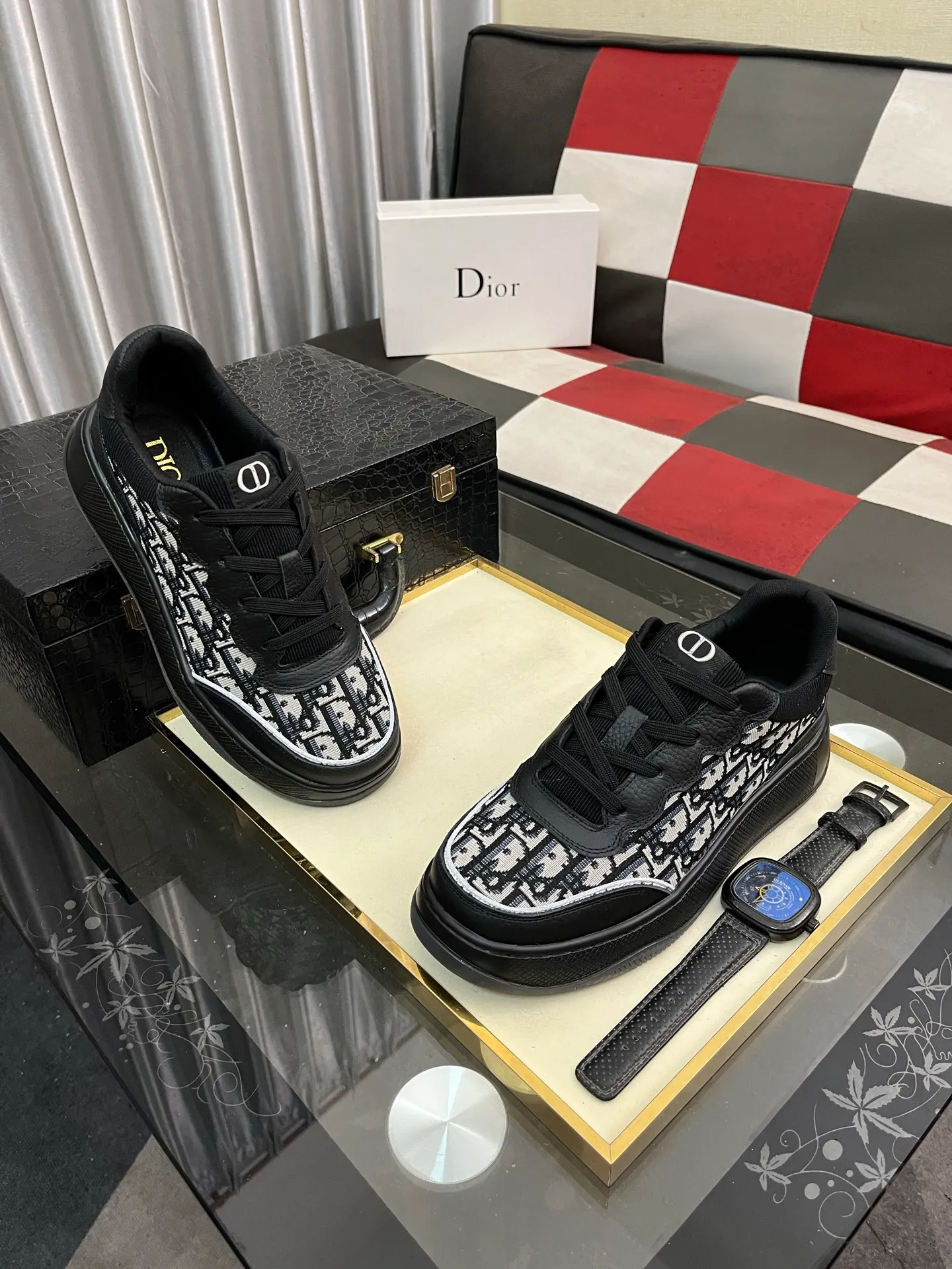 Men's Men's Shoes 💰440⌚️⌚️《DIOR*》The latest and most popular casual shoes, top brand [seduce] luxury~purchasing agent, top~quality. [Strong] The upper is made of imported breathable cowhide with material ➕ breathable sheepskin feet (•) and fine workmanship. Original stylish and stylish soft rubber wear-resistant outsole, light and comfortable on the foot, size: 38-444️⃣colors available